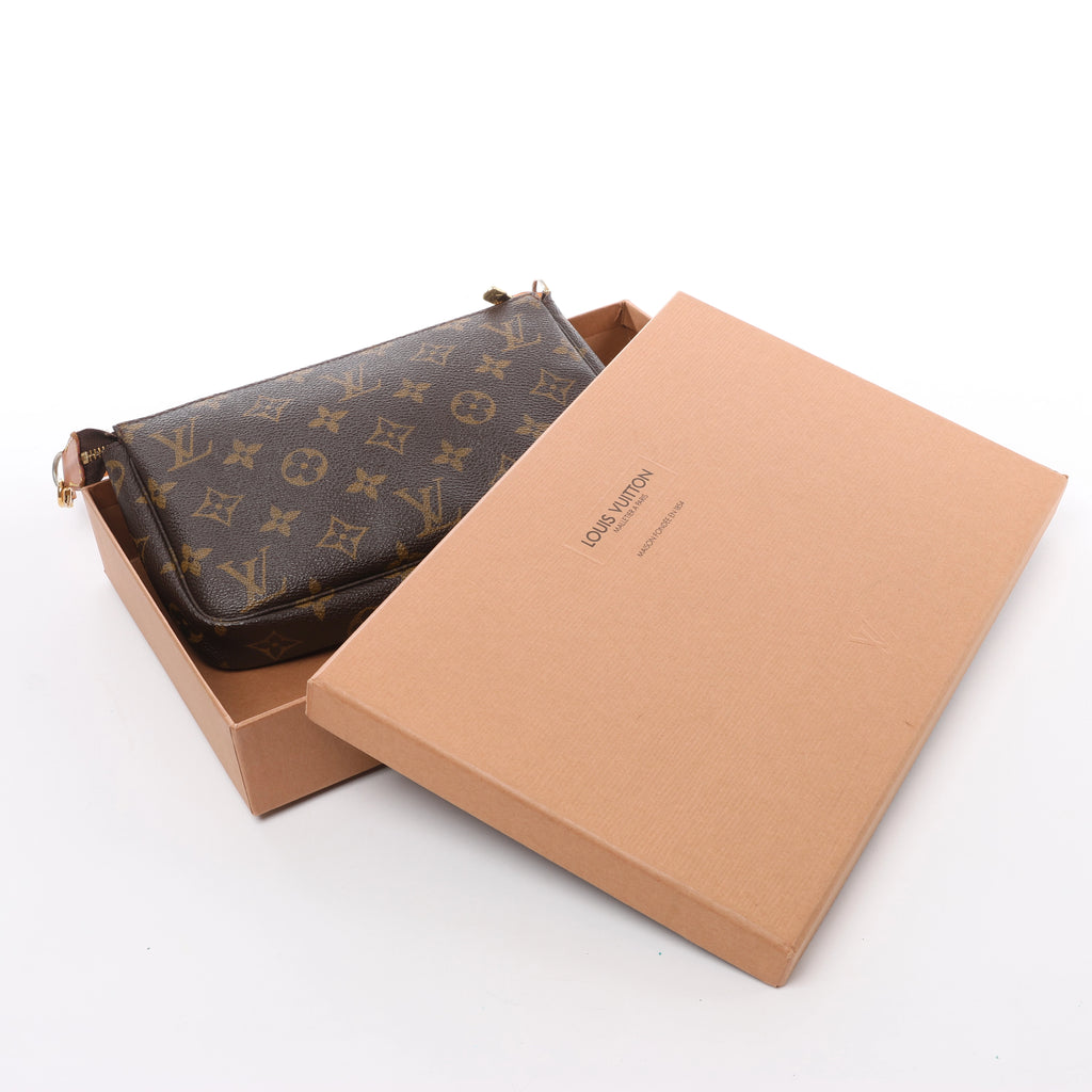 Bolso de mano Louis Vuitton Pochette Accessoir de lona con monograma en marrón M51980