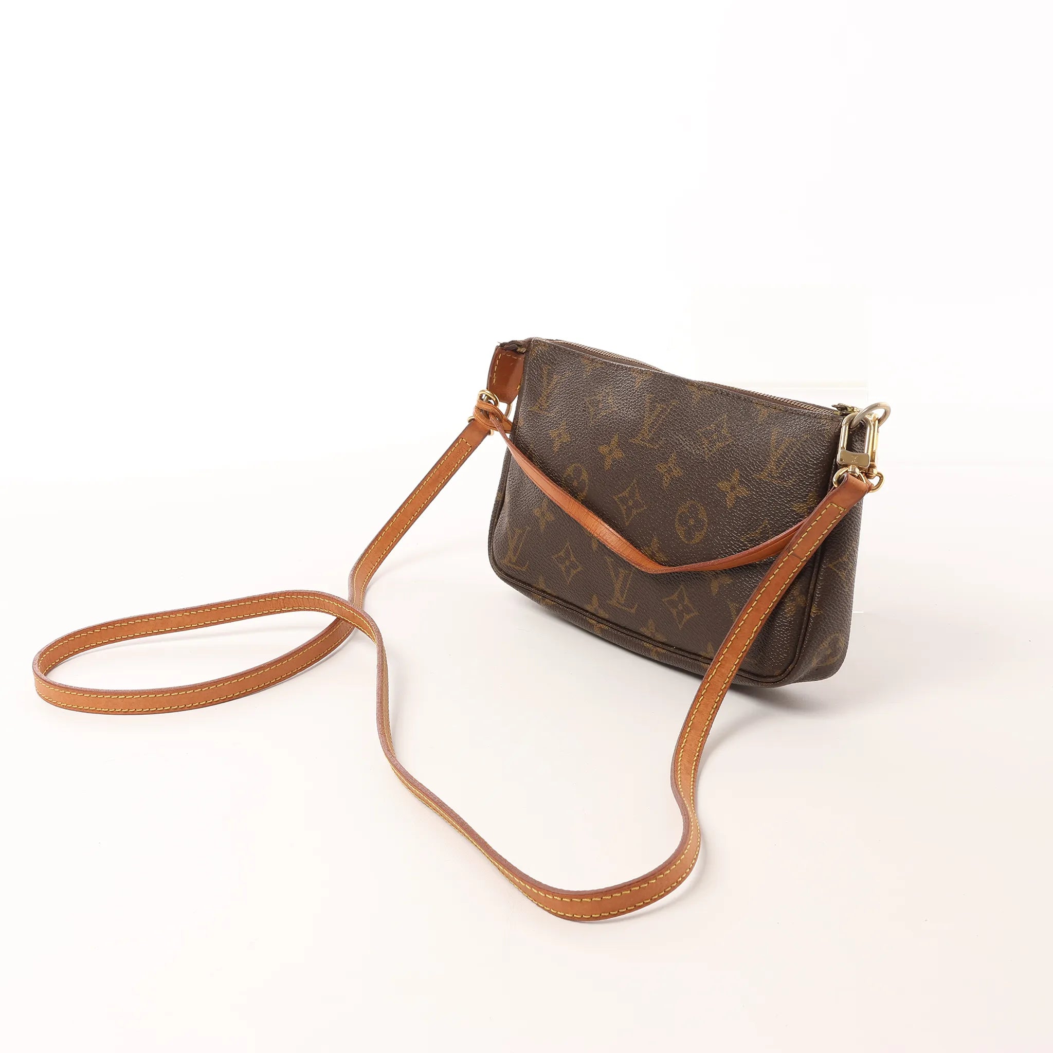 Louis Vuitton Pochette Accessoir Monogram Canvas Crossbody Bag in Brown M51980