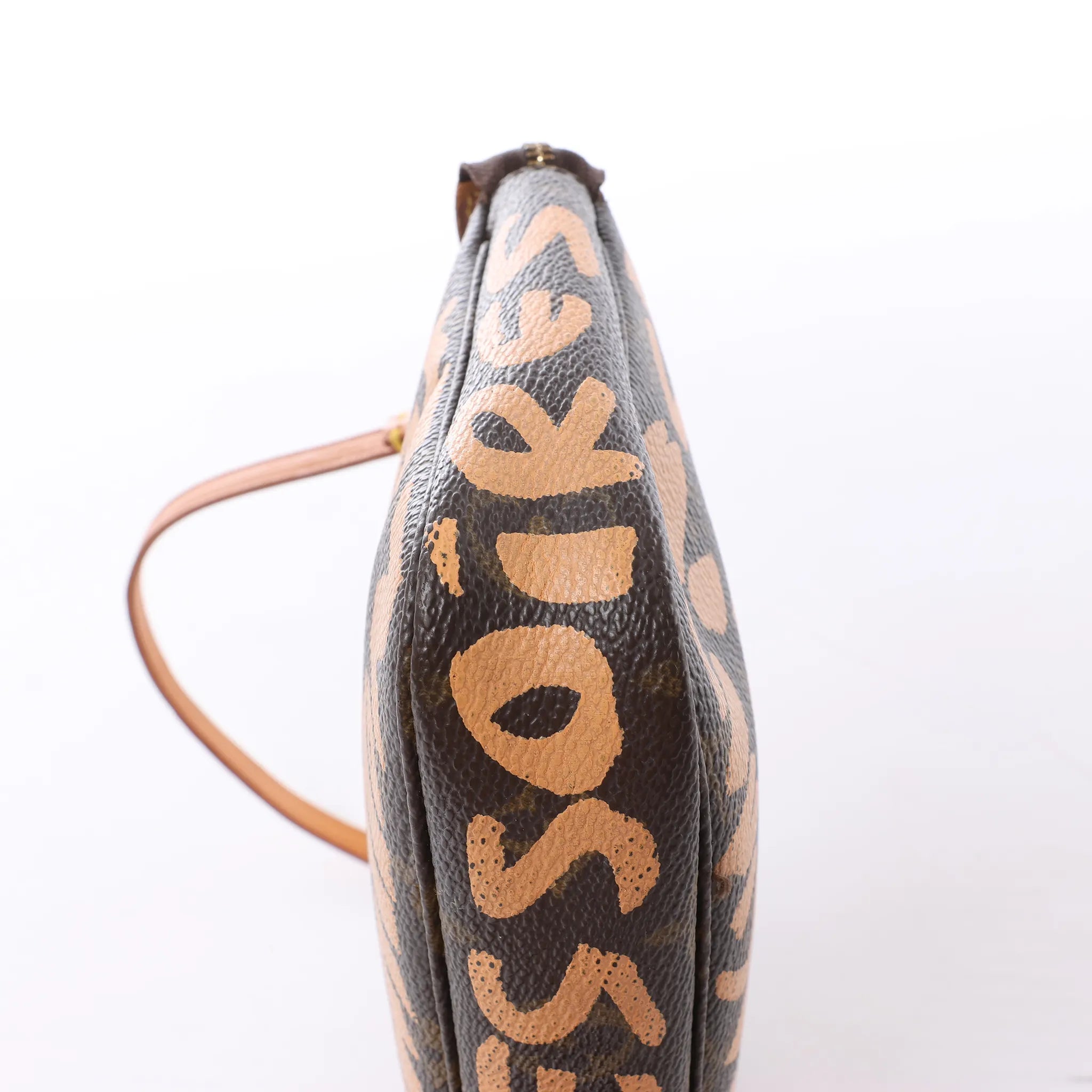 Louis Vuitton Pochette Accessoire Monogram Graffiti Handbag in Brown M92193