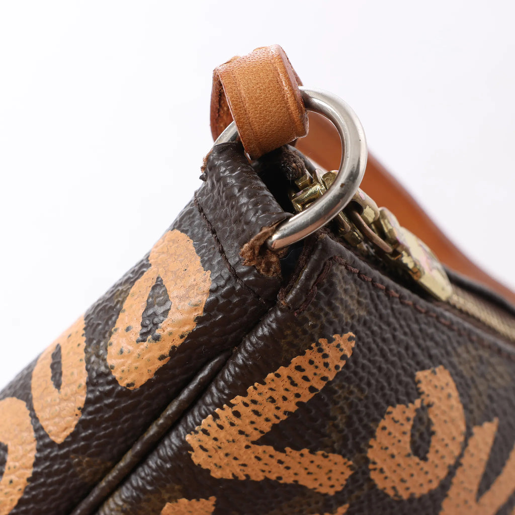 Louis Vuitton Pochette Accessoire Monogram Graffiti Handbag in Brown M92193