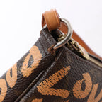 Louis Vuitton Pochette Accessoire Monogram Graffiti Handbag in Brown M92193