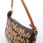 Louis Vuitton Pochette Accessoire Monogram Graffiti Handbag in Brown M92193