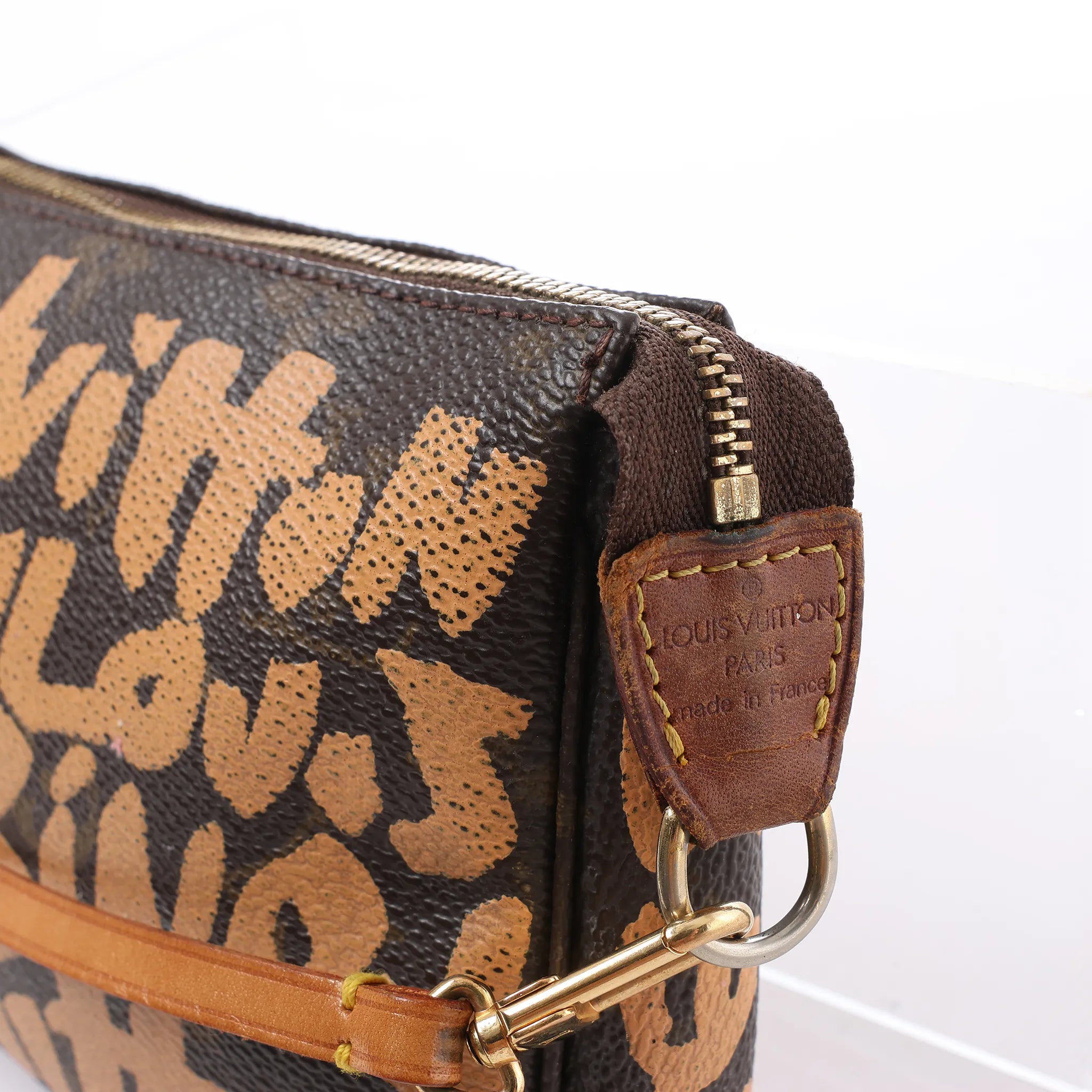 Louis Vuitton Pochette Accessoire Monogram Graffiti Handbag in Brown M92193