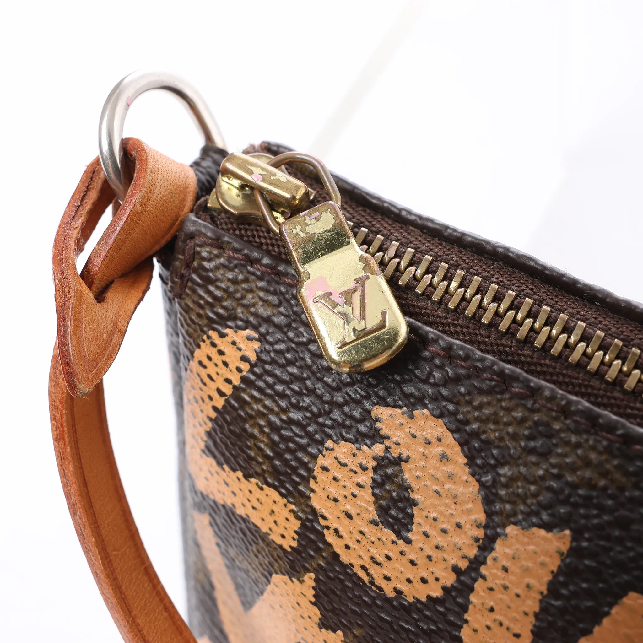 Louis Vuitton Pochette Accessoire Monogram Graffiti Handbag in Brown M92193