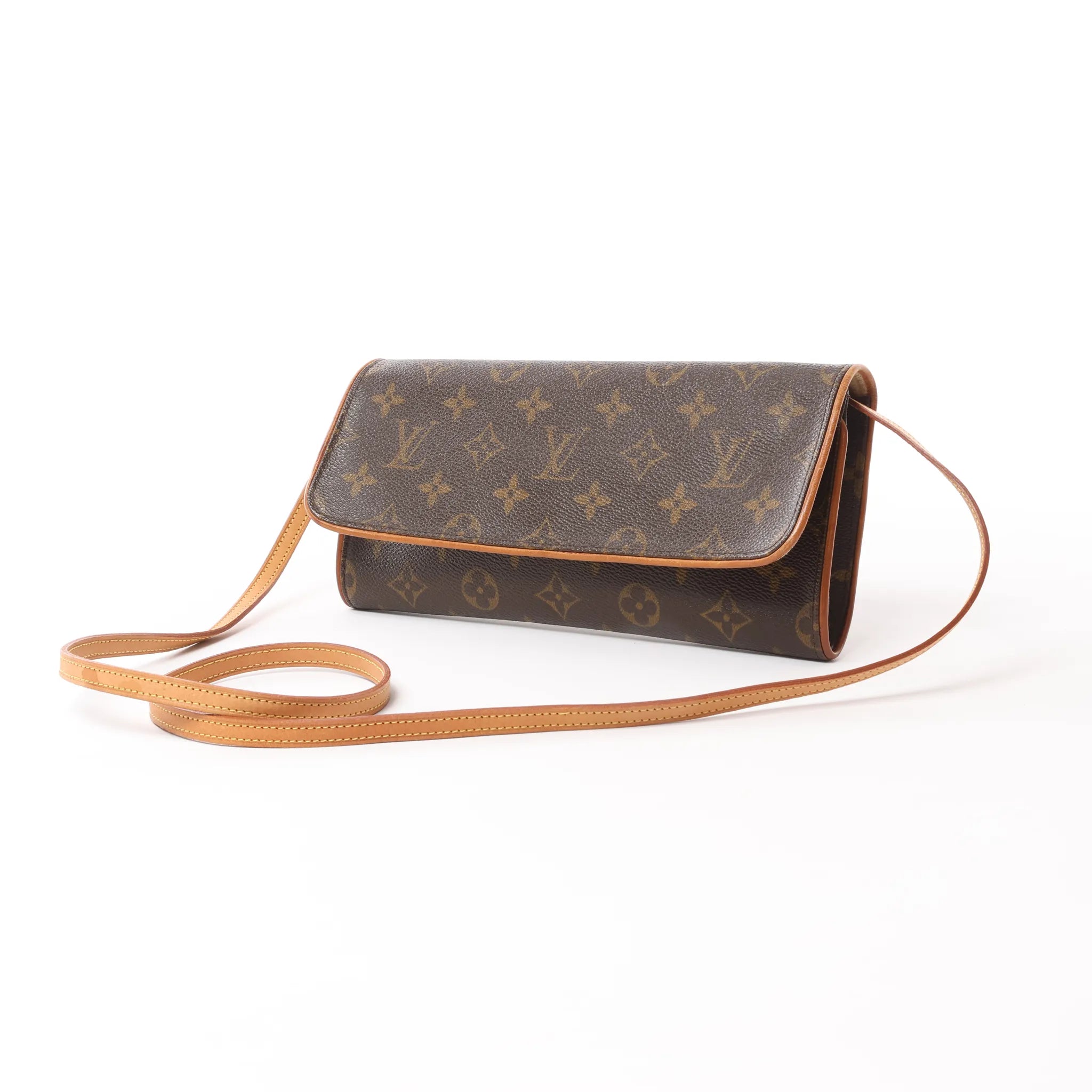 Louis Vuitton Pochette Twin GM Monogram Canvas Crossbody Bag in Brown M51852