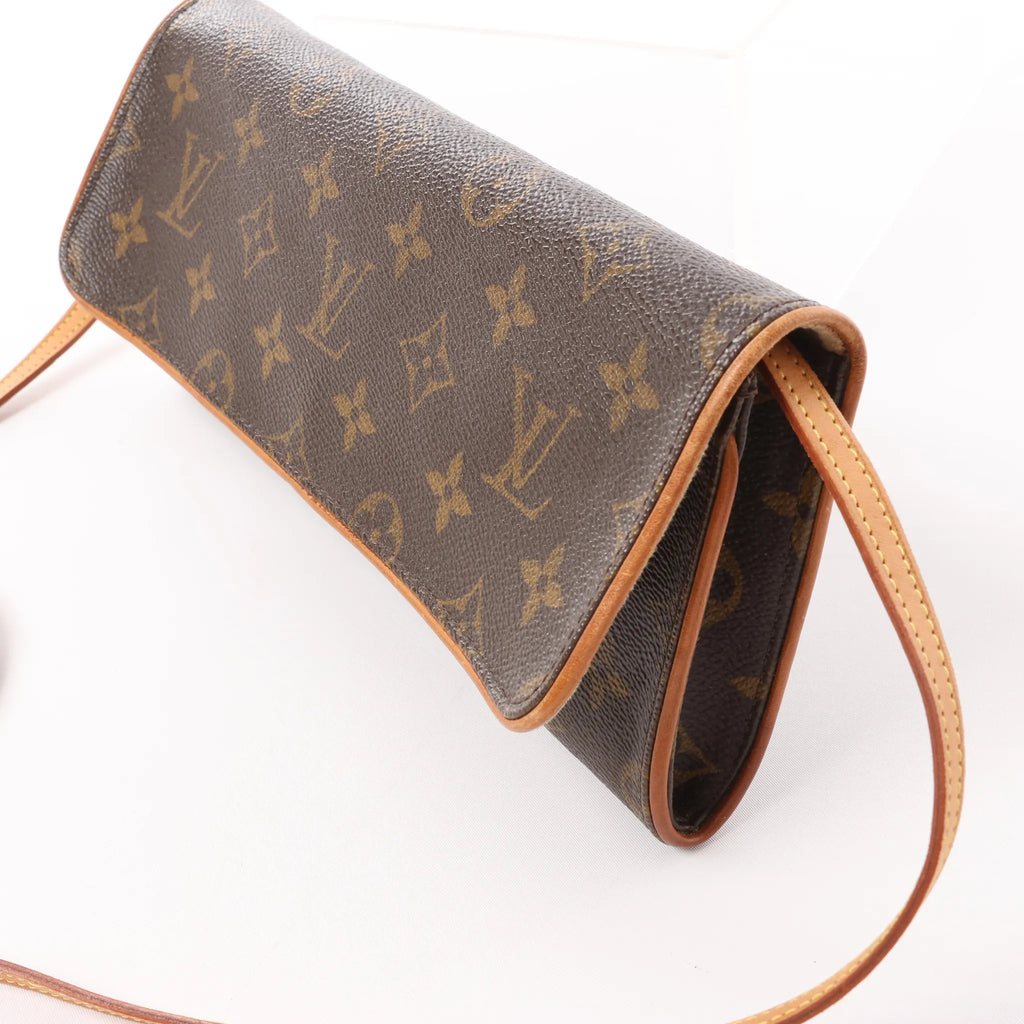 Louis Vuitton Pochette Twin GM Monogram Canvas Crossbody Bag in Brown M51852