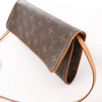 Louis Vuitton Pochette Twin GM Monogram Canvas Crossbody Bag in Brown M51852
