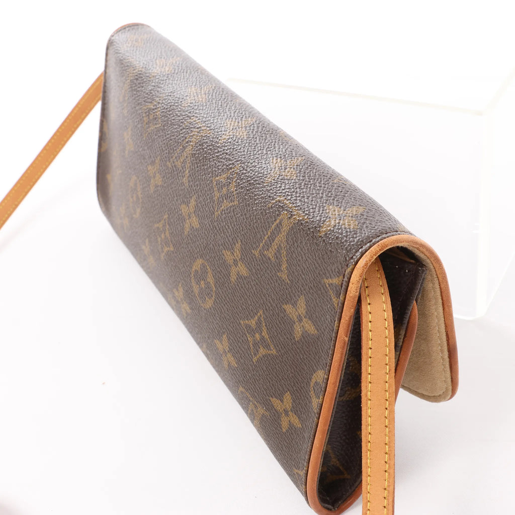 Louis Vuitton Pochette Twin GM Monogram Canvas Crossbody Bag in Brown M51852