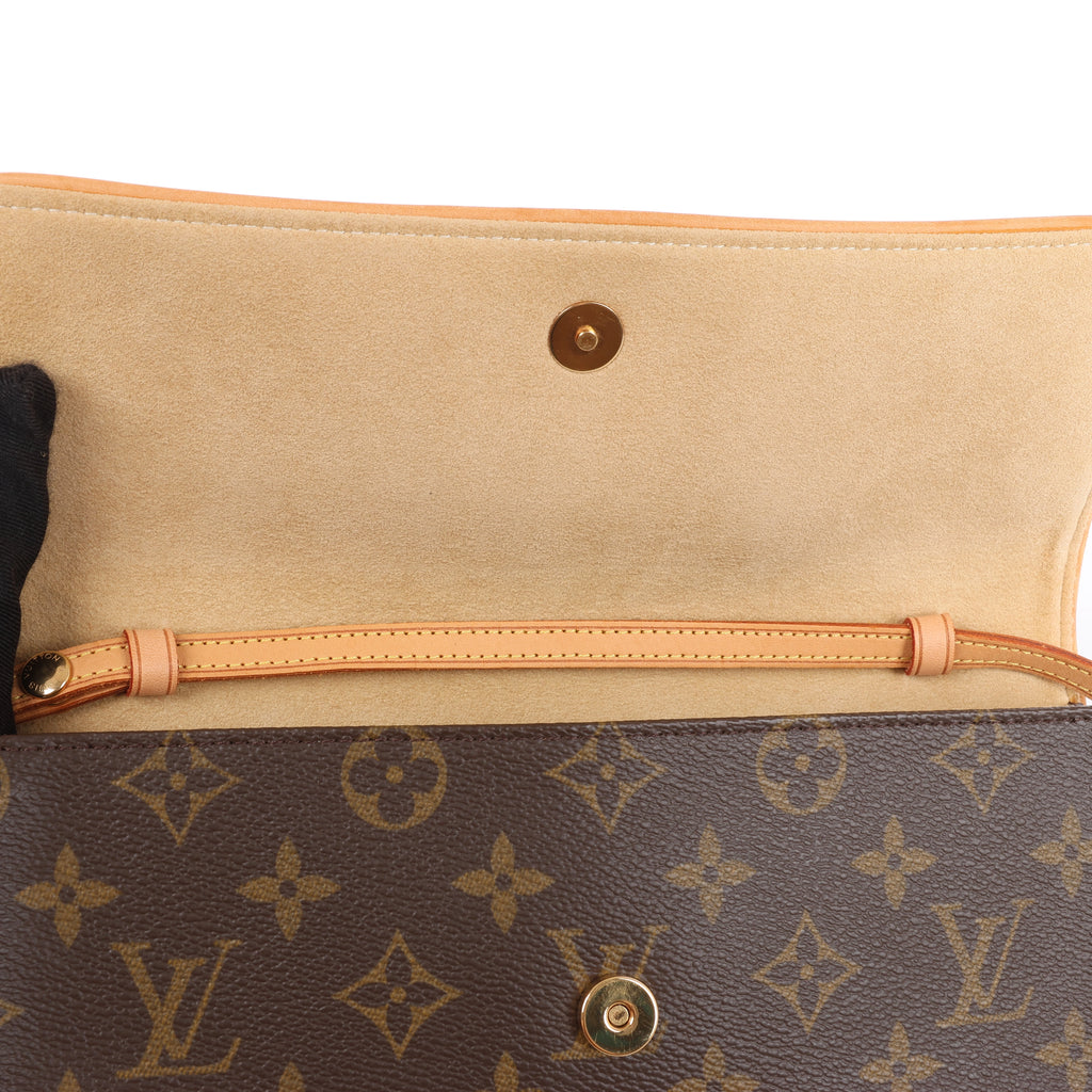Bolso cruzado Louis Vuitton Pochette Twin GM de lona Monogram en marrón M51852