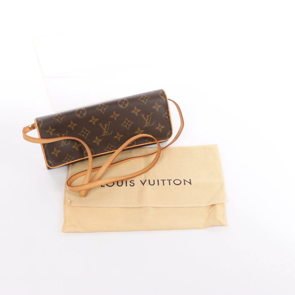 Bolso cruzado Louis Vuitton Pochette Twin GM de lona Monogram en marrón M51852
