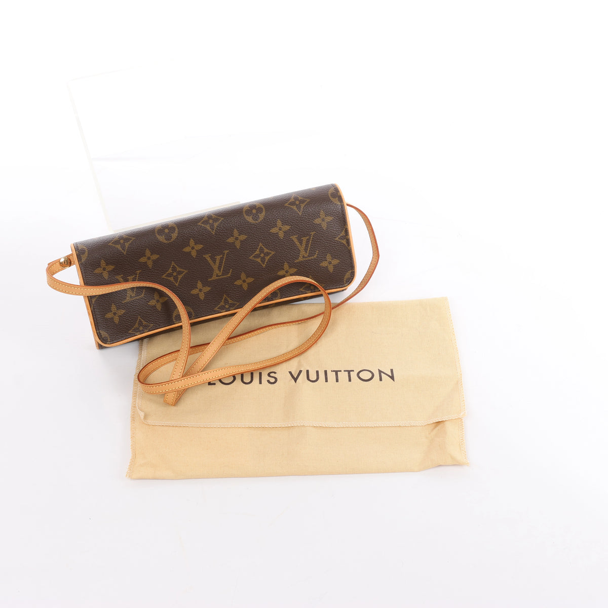 Bolso cruzado Louis Vuitton Pochette Twin GM de lona Monogram en marrón M51852
