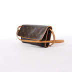 Bolso cruzado Louis Vuitton Pochette Twin GM de lona Monogram en marrón M51852