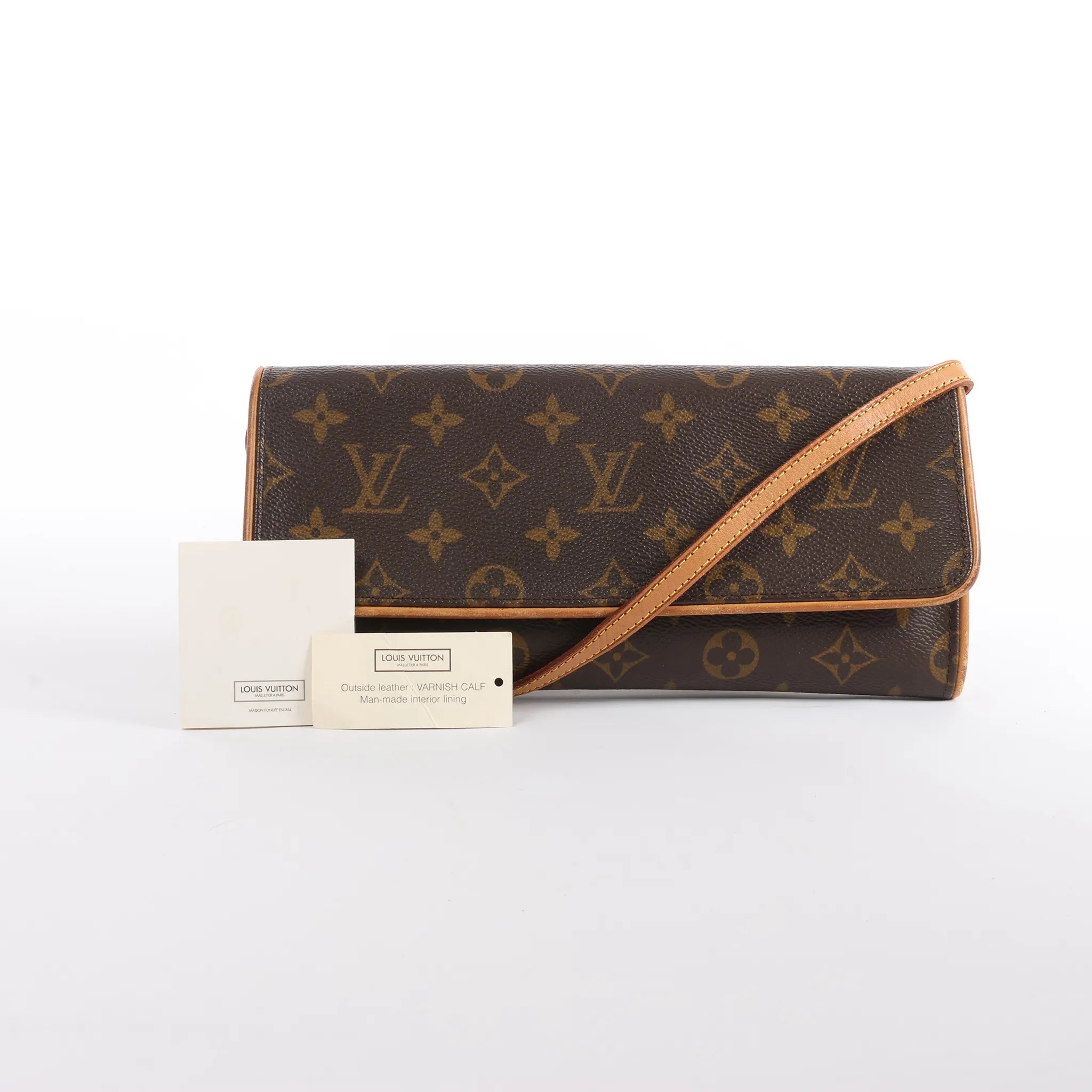 Louis Vuitton Pochette Twin GM Monogram Canvas Crossbody Bag in Brown M51852