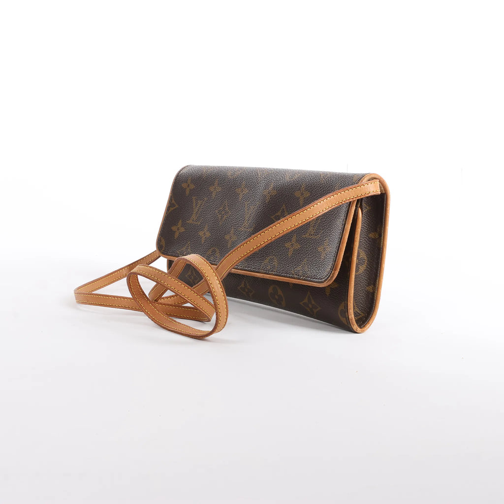 Louis Vuitton Pochette Twin GM Monogram Canvas Crossbody Bag in Brown M51852