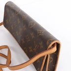 Louis Vuitton Pochette Twin GM Monogram Canvas Crossbody Bag in Brown M51852