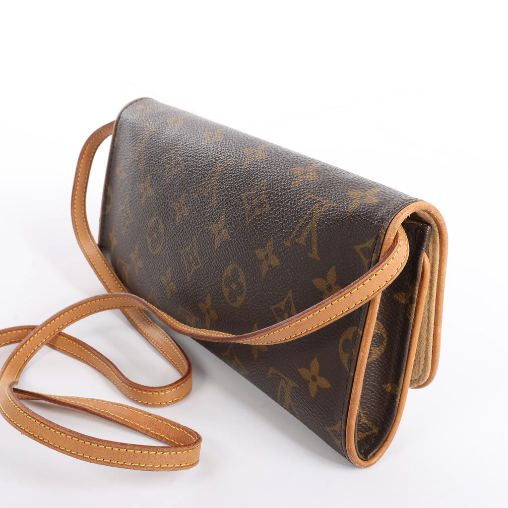 Louis Vuitton Pochette Twin GM Monogram Canvas Crossbody Bag in Brown M51852