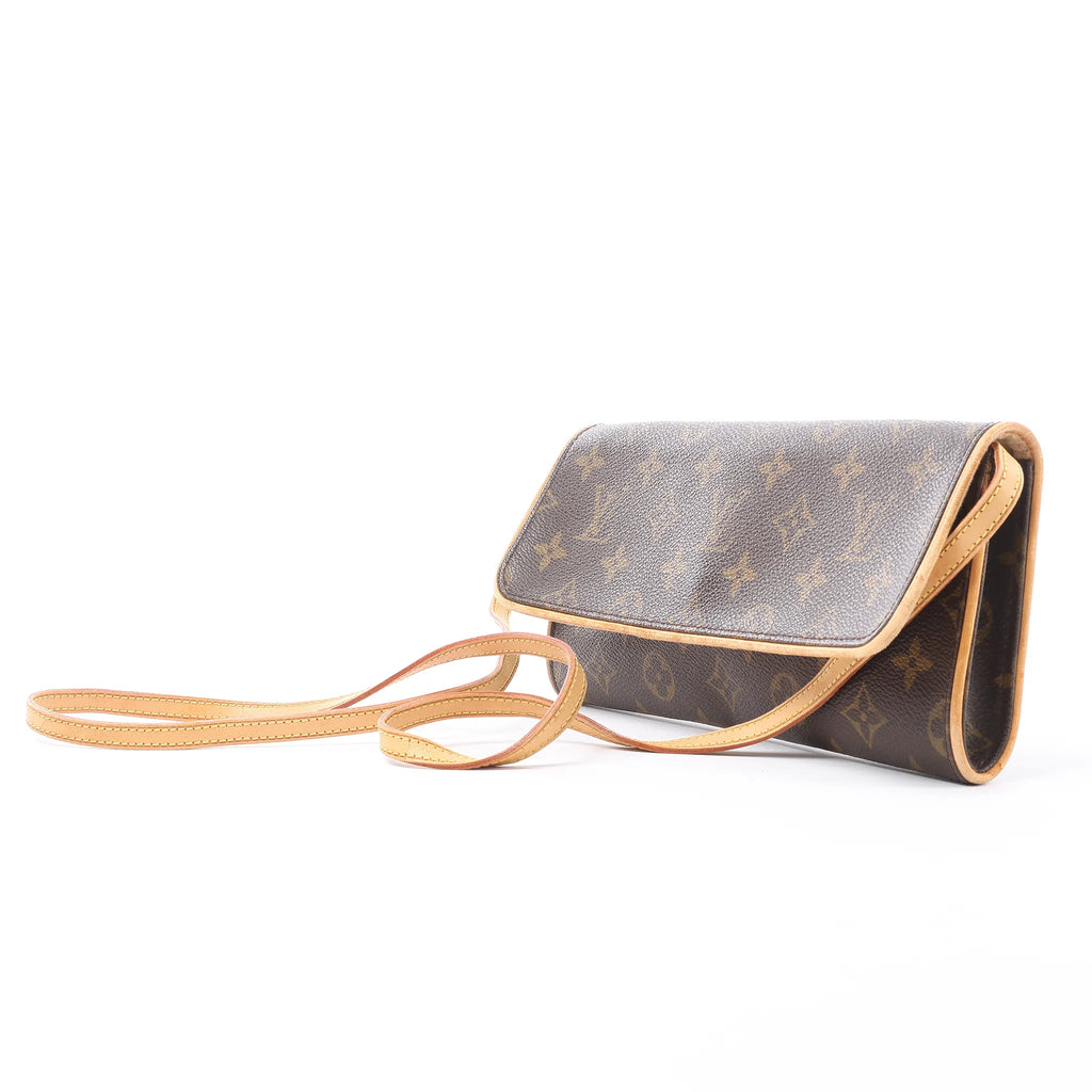 Louis Vuitton Pochette Twin GM Monogram Canvas Crossbody Bag in Brown M51852
