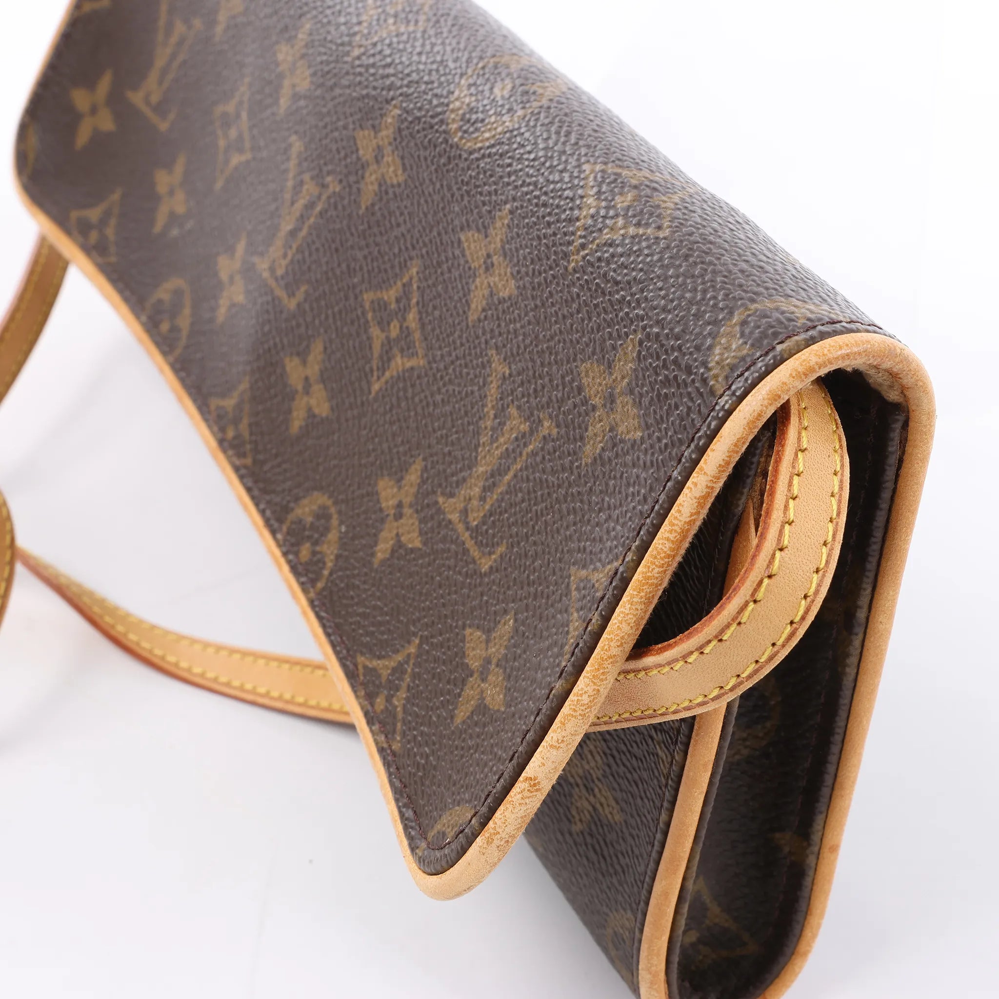 Louis Vuitton Pochette Twin GM Monogram Canvas Crossbody Bag in Brown M51852