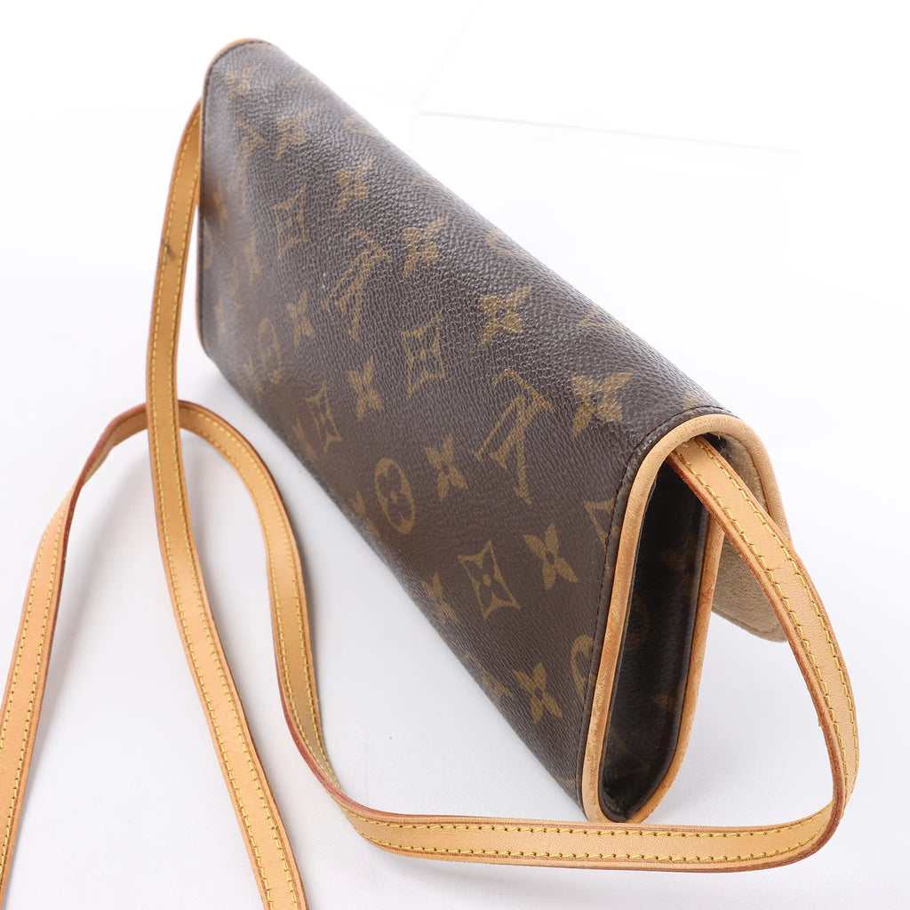 Louis Vuitton Pochette Twin GM Monogram Canvas Crossbody Bag in Brown M51852