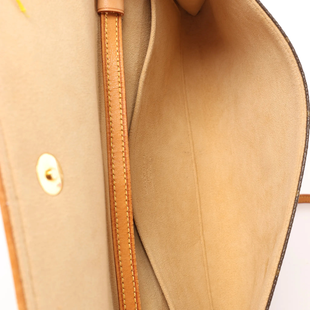 Louis Vuitton Pochette Twin GM Monogram Canvas Crossbody Bag in Brown M51852