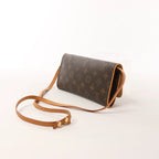 Louis Vuitton Pochette Twin GM Monogram Canvas Crossbody Bag in Brown M51852