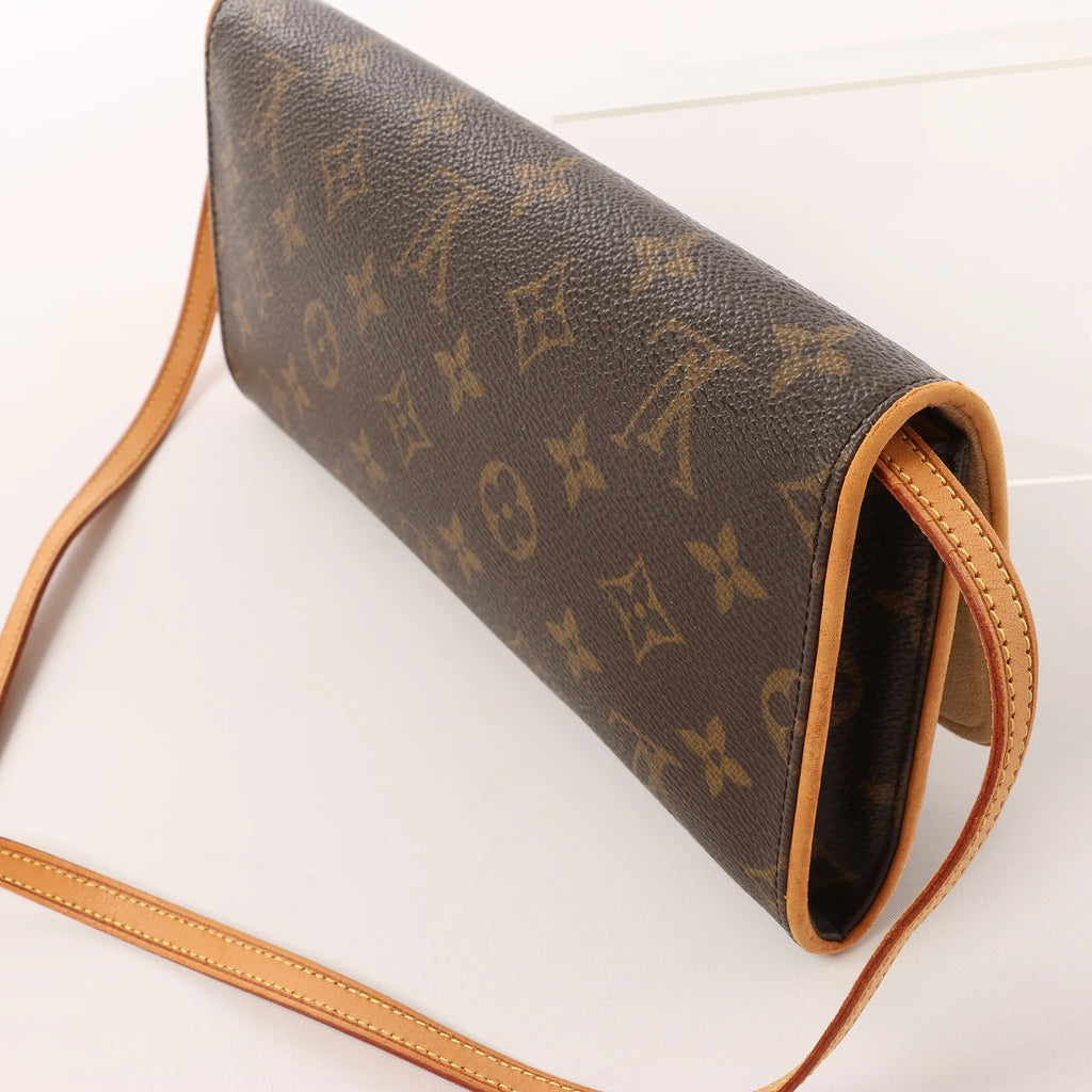 Louis Vuitton Pochette Twin GM Monogram Canvas Crossbody Bag in Brown M51852