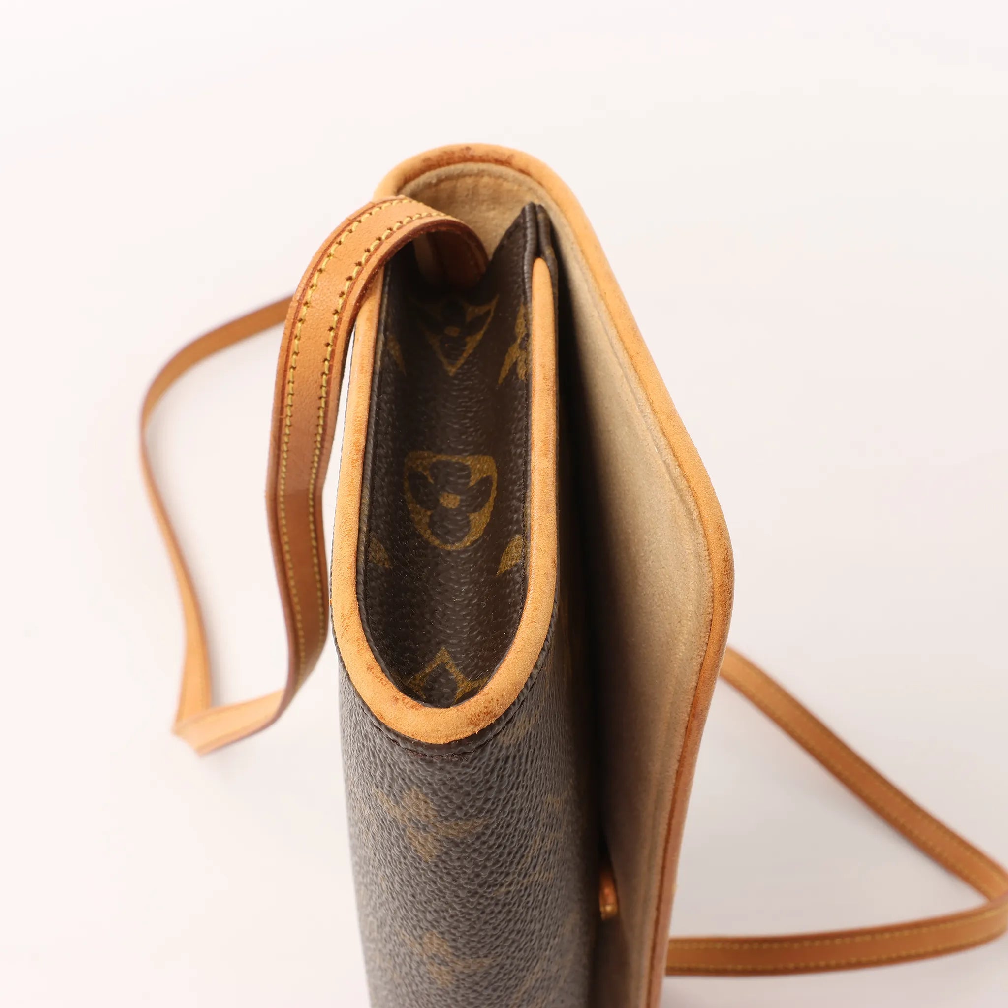 Louis Vuitton Pochette Twin GM Monogram Canvas Crossbody Bag in Brown M51852