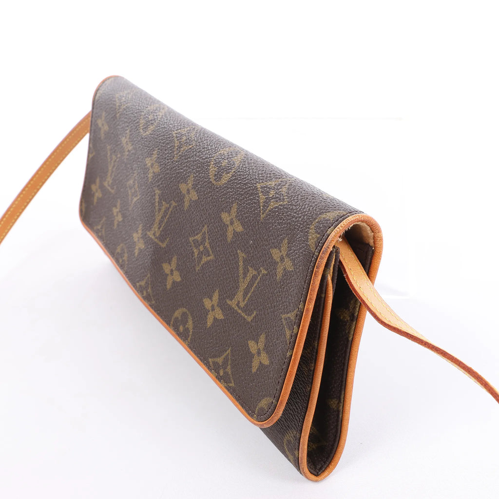 Louis Vuitton Pochette Twin GM Monogram Canvas Crossbody Bag in Brown M51852