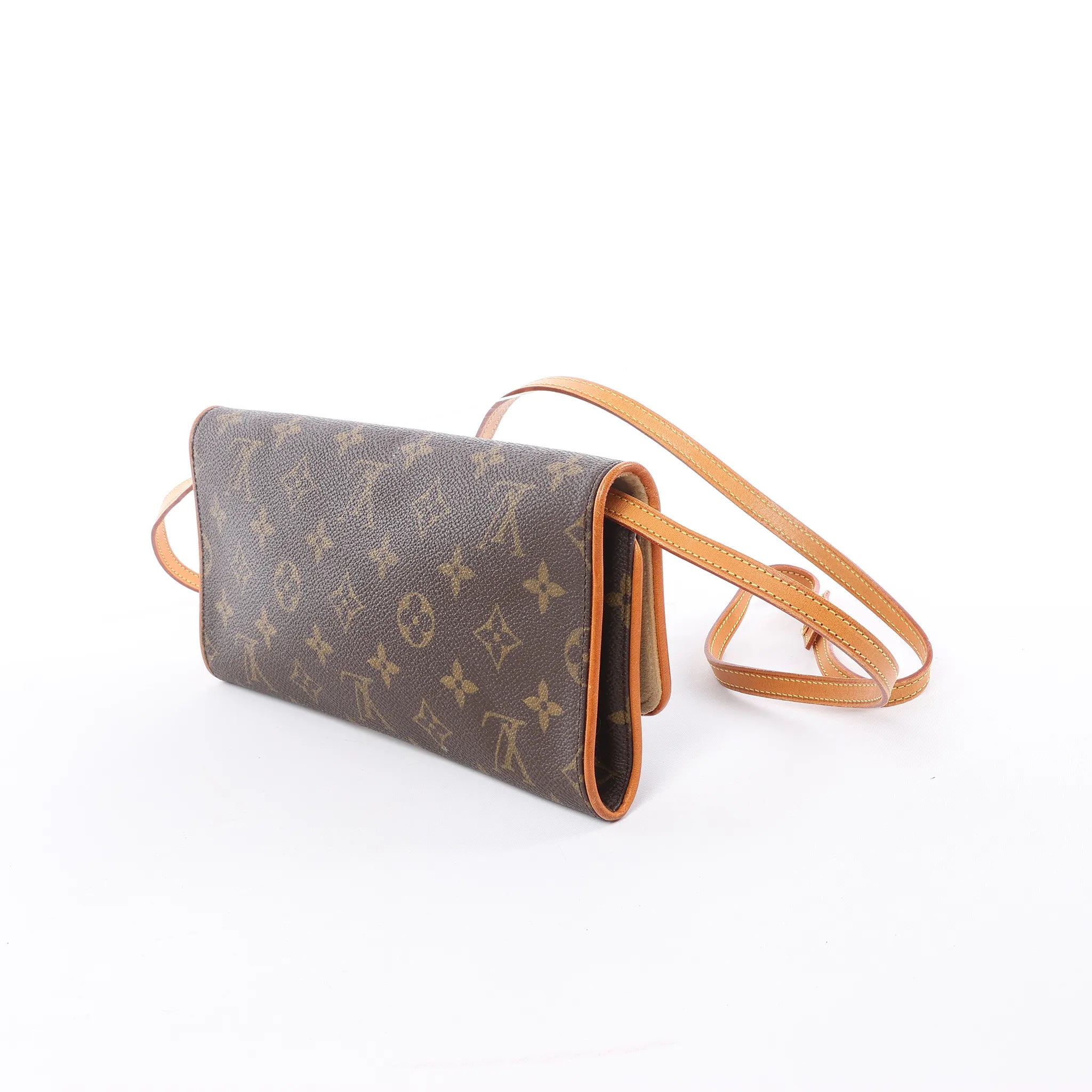Louis Vuitton Pochette Twin GM Monogram Canvas Crossbody Bag in Brown M51852