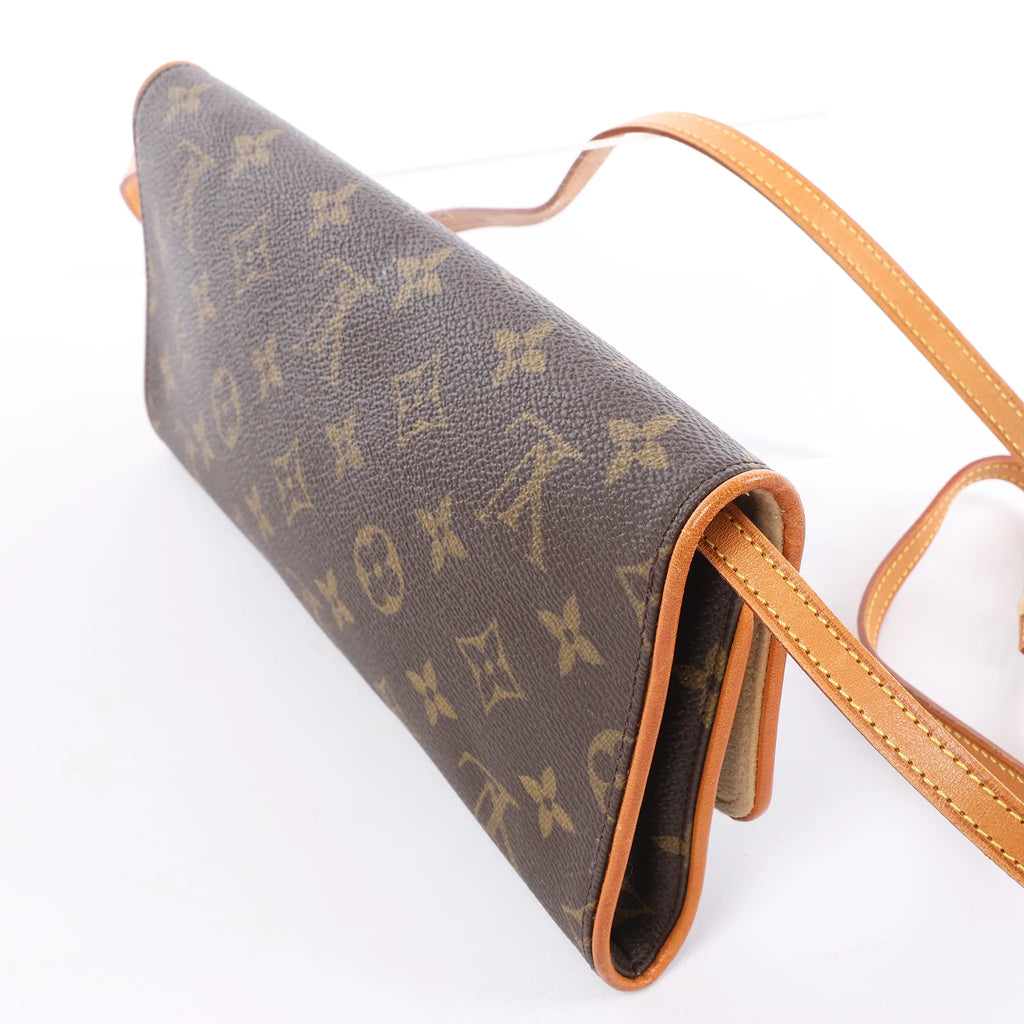 Louis Vuitton Pochette Twin GM Monogram Canvas Crossbody Bag in Brown M51852