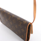 Louis Vuitton Pochette Twin GM Monogram Canvas Shoulder Bag in Brown M51852