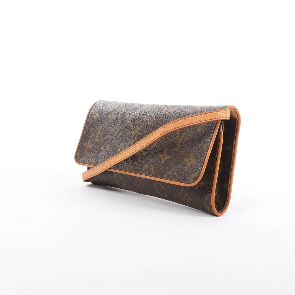 Louis Vuitton Pochette Twin GM Monogram Canvas Shoulder Bag in Brown M51852