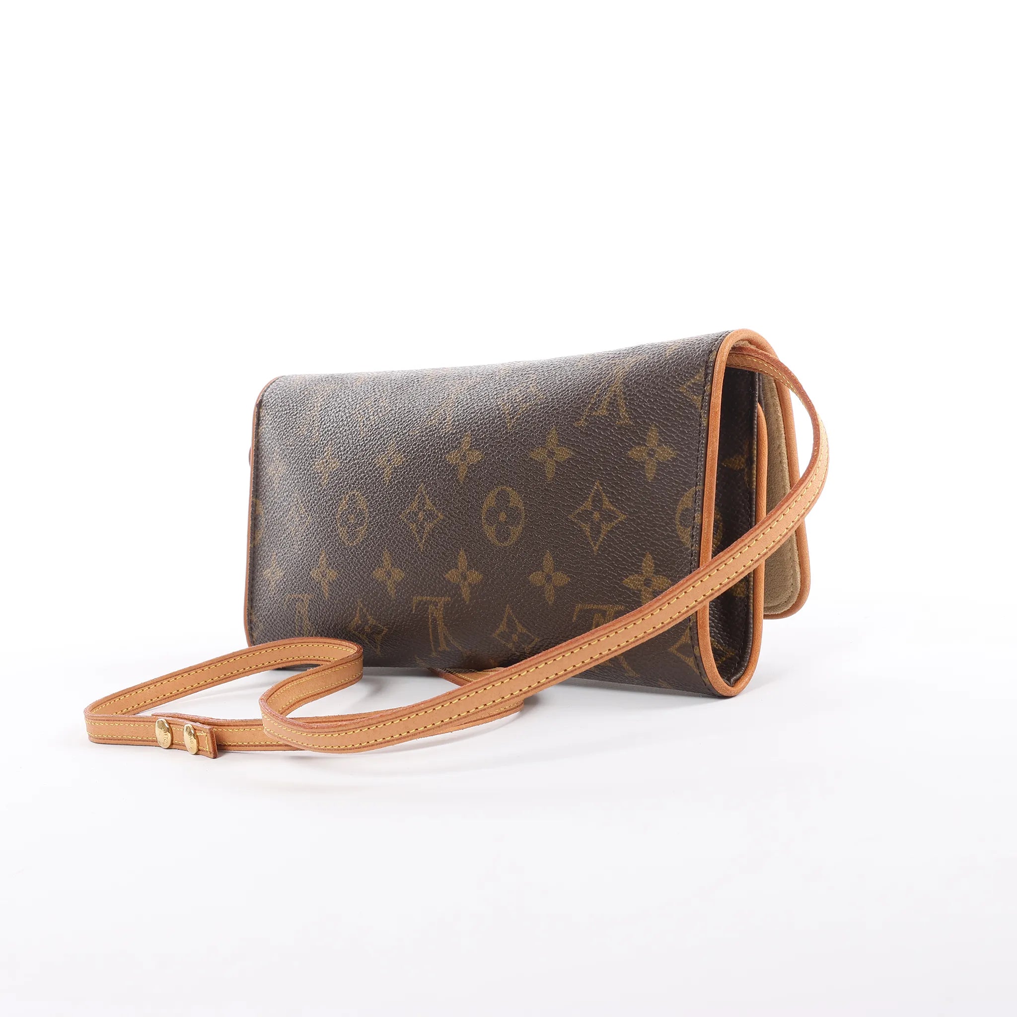 Louis Vuitton Pochette Twin GM Monogram Canvas Shoulder Bag in Brown M51852