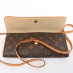 Louis Vuitton Pochette Twin GM Monogram Canvas Shoulder Bag in Brown M51852