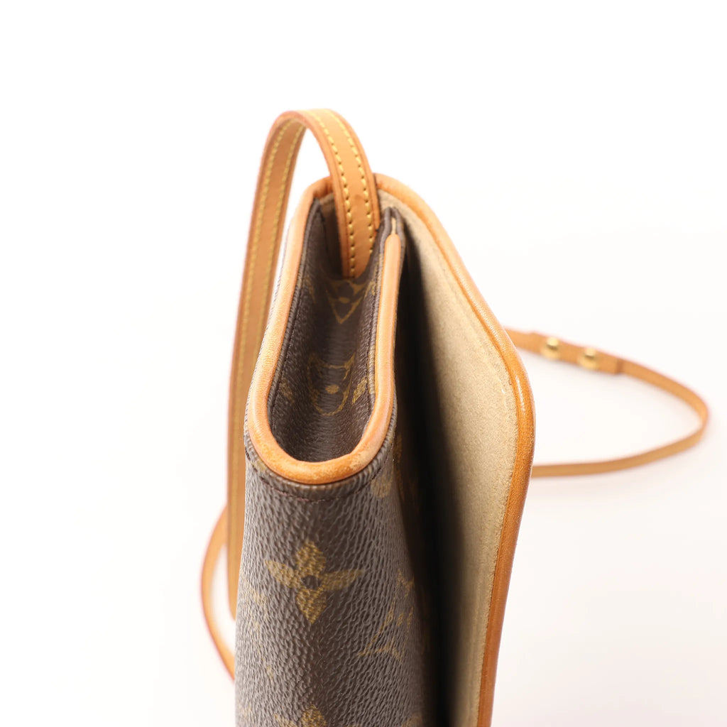 Louis Vuitton Pochette Twin GM Monogram Canvas Crossbody Bag in Brown M51852