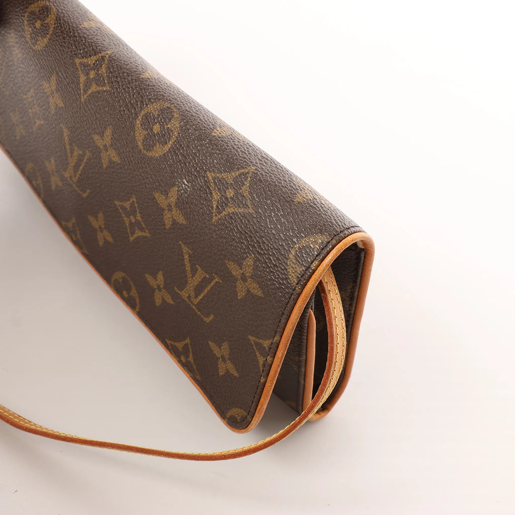 Louis Vuitton Pochette Twin GM Monogram Canvas Crossbody Bag in Brown M51852