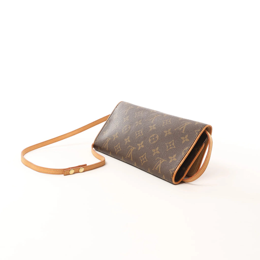 Louis Vuitton Pochette Twin GM Monogram Canvas Crossbody Bag in Brown M51852