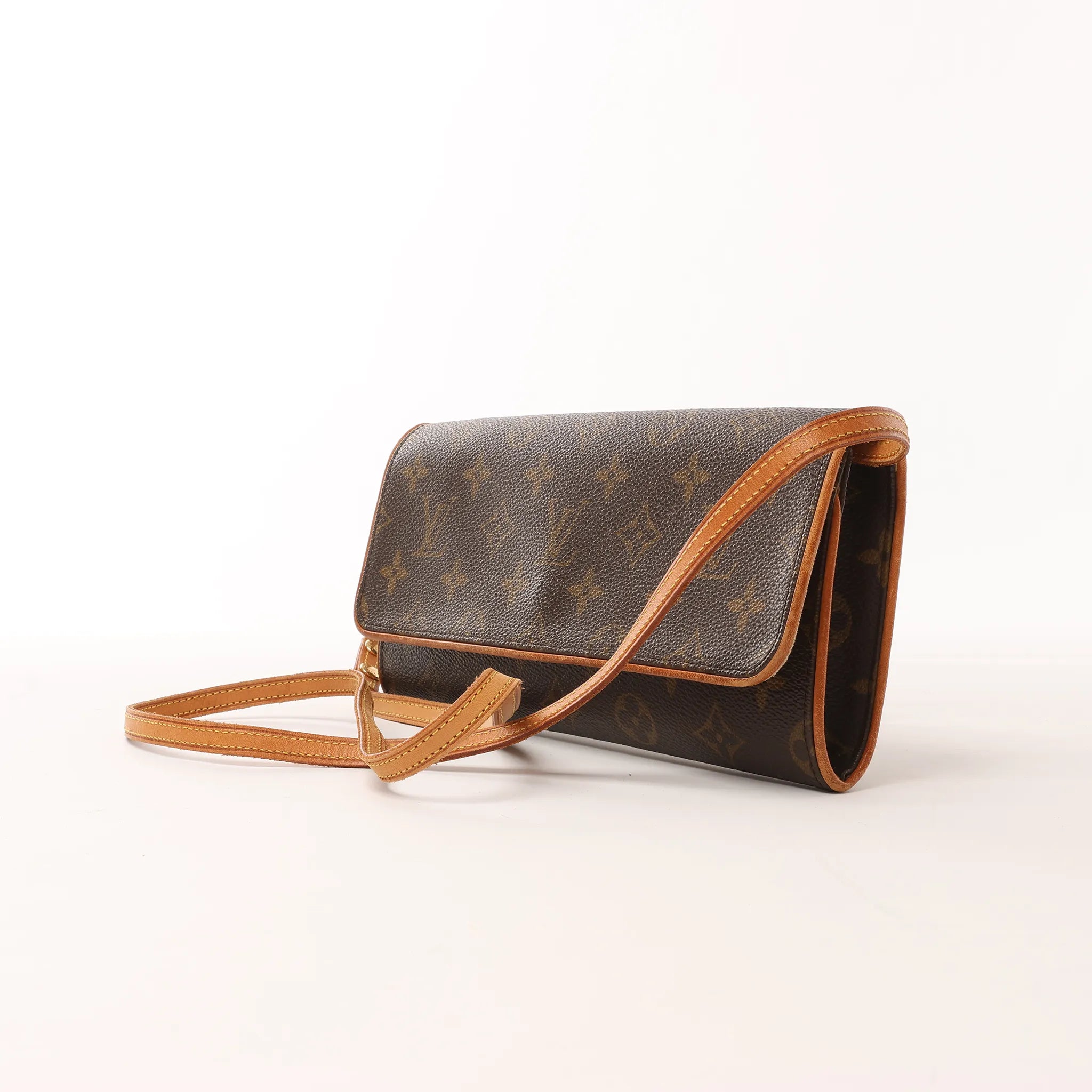 Louis Vuitton Pochette Twin GM Monogram Canvas Crossbody Bag in Brown M51852