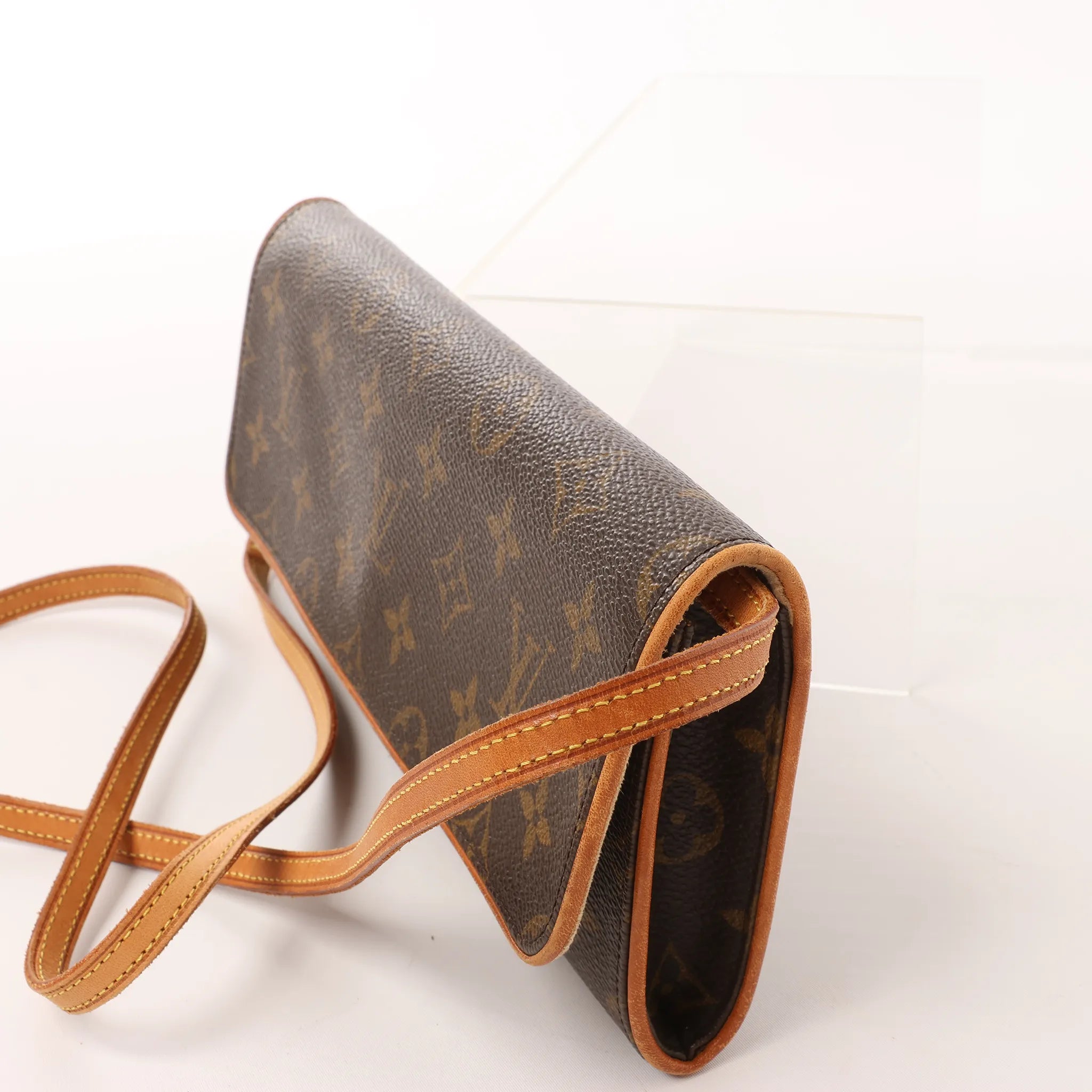 Louis Vuitton Pochette Twin GM Monogram Canvas Crossbody Bag in Brown M51852