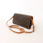 Louis Vuitton Pochette Twin GM Monogram Canvas Crossbody Bag in Brown M51852