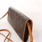 Louis Vuitton Pochette Twin GM Monogram Canvas Crossbody Bag in Brown M51852