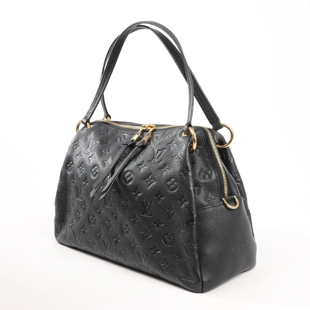 Louis Vuitton Pontheiu Monogram Empreinte Shoulder Bag in Black M43719