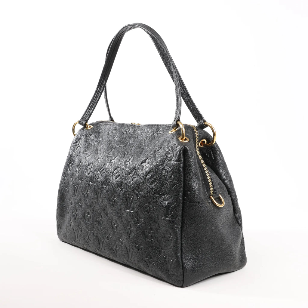 Louis Vuitton Pontheiu Monogram Empreinte Shoulder Bag in Black M43719