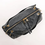 Louis Vuitton Pontheiu Monogram Empreinte Shoulder Bag in Black M43719
