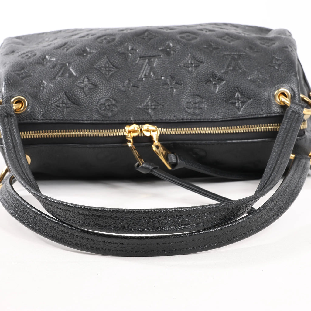 Louis Vuitton Pontheiu Monogram Empreinte Shoulder Bag in Black M43719