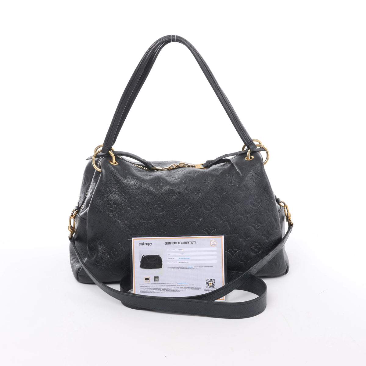Bolso de hombro Louis Vuitton Pontheiu Monogram Empreinte en negro M43719