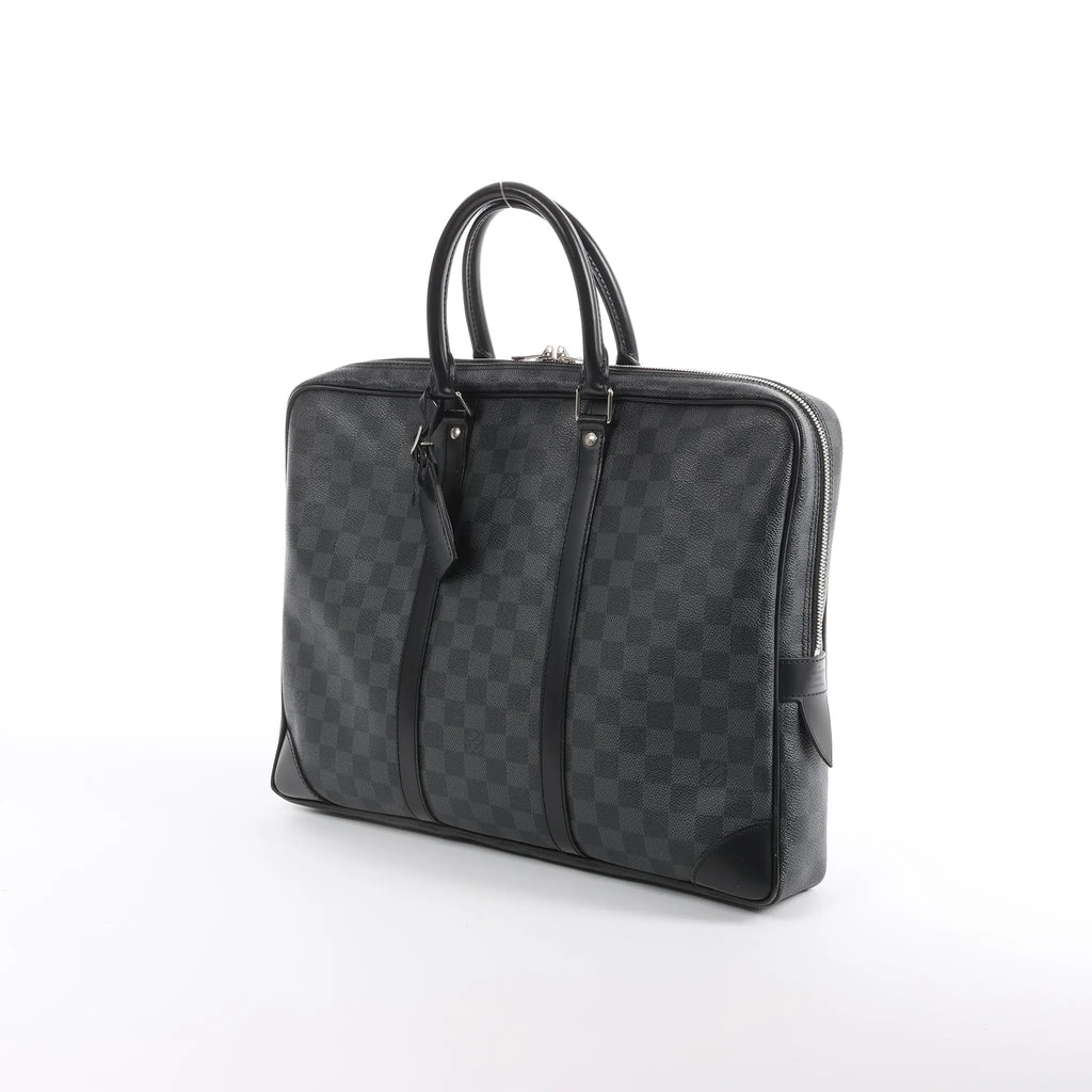 Louis Vuitton Porte Documents Voyages Damier Graphite Handbag in Dark Gray N41125