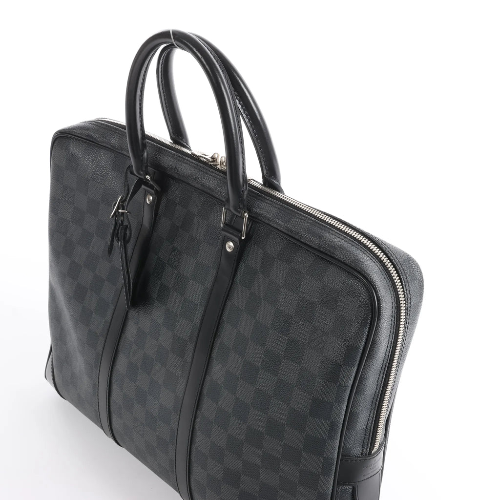 Louis Vuitton Porte Documents Voyages Damier Graphite Handbag in Dark Gray N41125