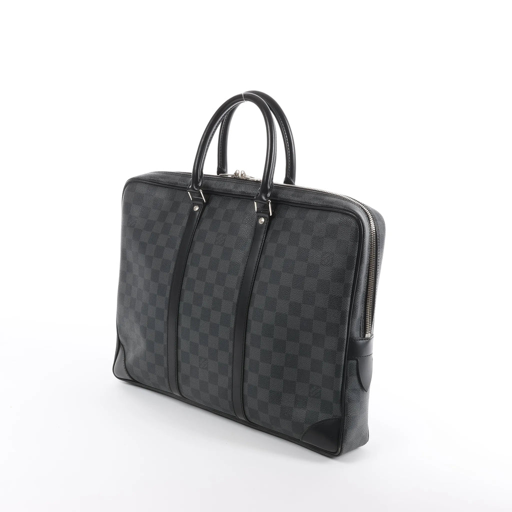 Louis Vuitton Porte Documents Voyages Damier Graphite Handbag in Dark Gray N41125