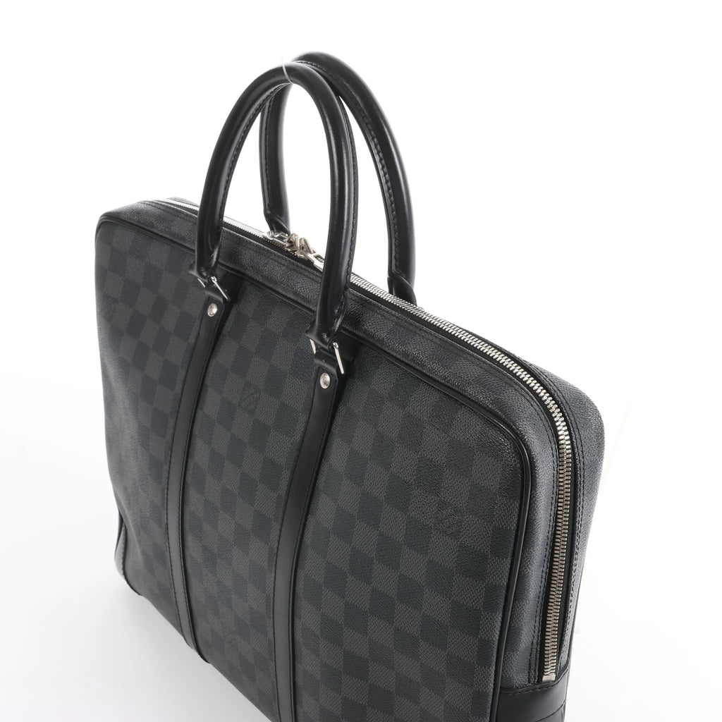 Louis Vuitton Porte Documents Voyages Damier Graphite Handbag in Dark Gray N41125